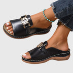 Cassandra - Women's Buckle Strap Open-Toe Sandals