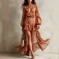 Cressida - Women's Tie-Dye Deep V High-Low Mini Dress 1