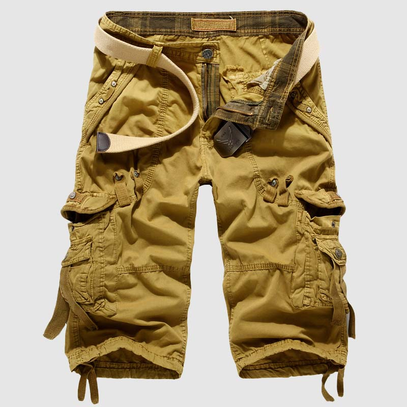 Damian - Men's Multi-Pocket Cotton Cargo Shorts 2