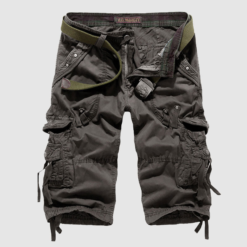 Damian - Men's Multi-Pocket Cotton Cargo Shorts 4