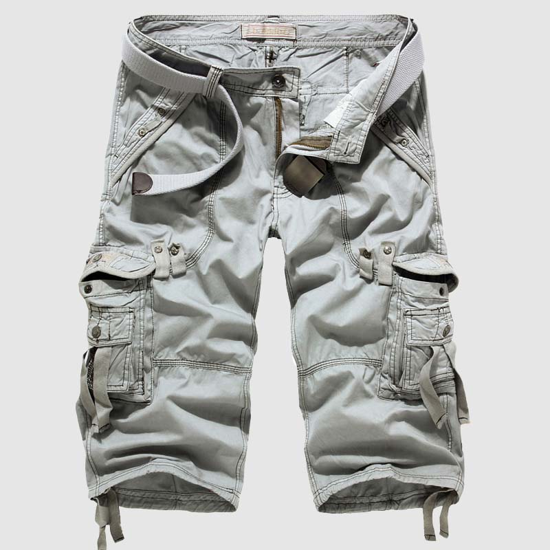 Damian - Men's Multi-Pocket Cotton Cargo Shorts 5