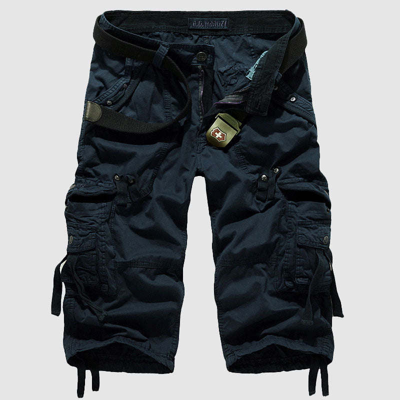 Damian - Men's Multi-Pocket Cotton Cargo Shorts 6