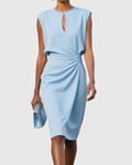 Daphne - Women's Keyhole Wrap Midi Dress