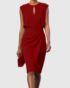 Daphne - Women's Keyhole Wrap Midi Dress