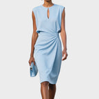 Daphne - Women's Keyhole Wrap Midi Dress
