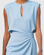 Daphne - Women's Keyhole Wrap Midi Dress