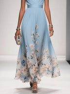 Dayana - Women's Floral V-Neck Sleeveless Maxi Dress
