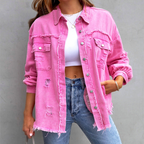 Elise - Women's Floral Print Open-Front Jacket 1