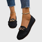 Evelyn - Women's Chain-Detail Loafers