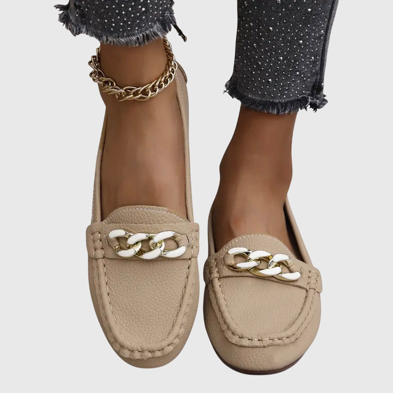 Evelyn - Women's Chain-Detail Loafers