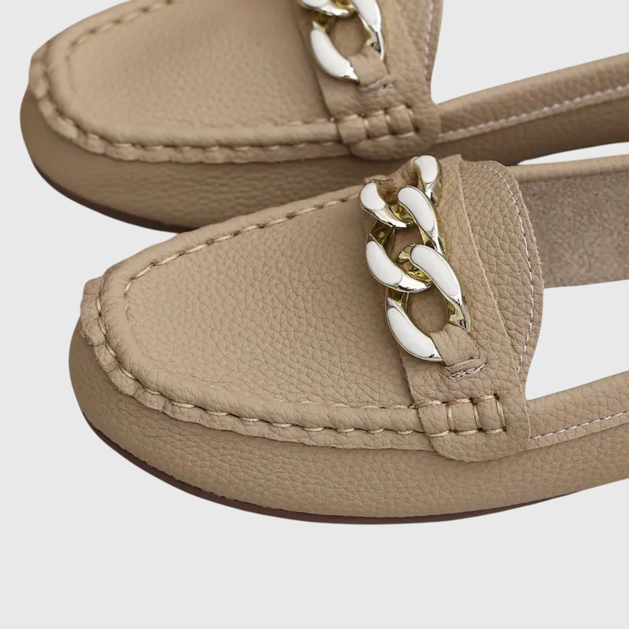 Evelyn - Women's Chain-Detail Loafers
