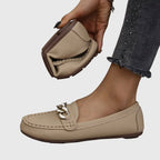 Evelyn - Women's Chain-Detail Loafers