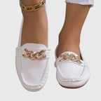 Evelyn - Women's Chain-Detail Loafers