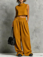 Fabienne - Women's Mock Neck Sleeveless Matching Set 5