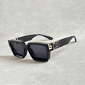 Formentera - Metal Frame Square Retro Sunglasses 1