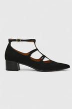 Gabriela - Women's T-Strap Block Heel Pumps
