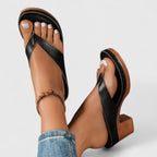Hadley - Women's Thong Sandals with Chunky Heel