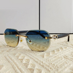 Ibiza - Rimless Gradient Lens Square Sunglasses 1