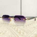 Ibiza - Rimless Gradient Lens Square Sunglasses 4