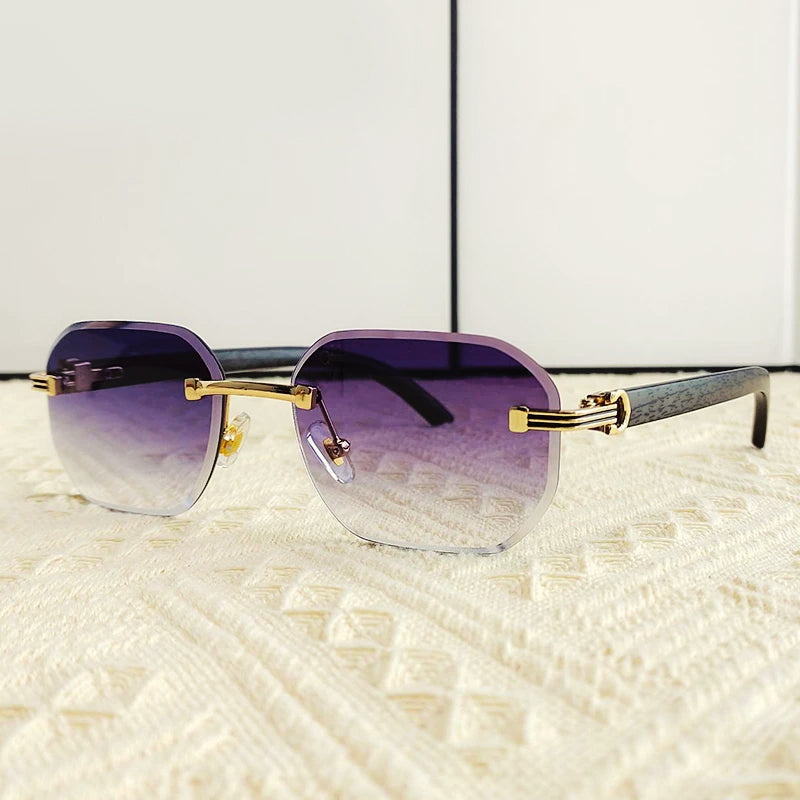 Ibiza - Rimless Gradient Lens Square Sunglasses 4