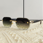 Ibiza - Rimless Gradient Lens Square Sunglasses 5