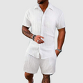 Isabella - Women's Linen Button-Down Short Set 1