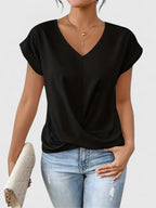 Jasmine - Women's Twist-Front V-Neck Top