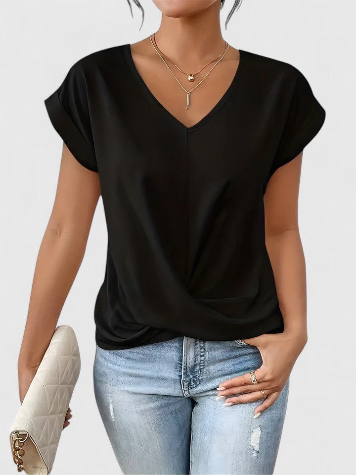 Jasmine - Women's Twist-Front V-Neck Top