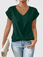 Jasmine - Women's Twist-Front V-Neck Top