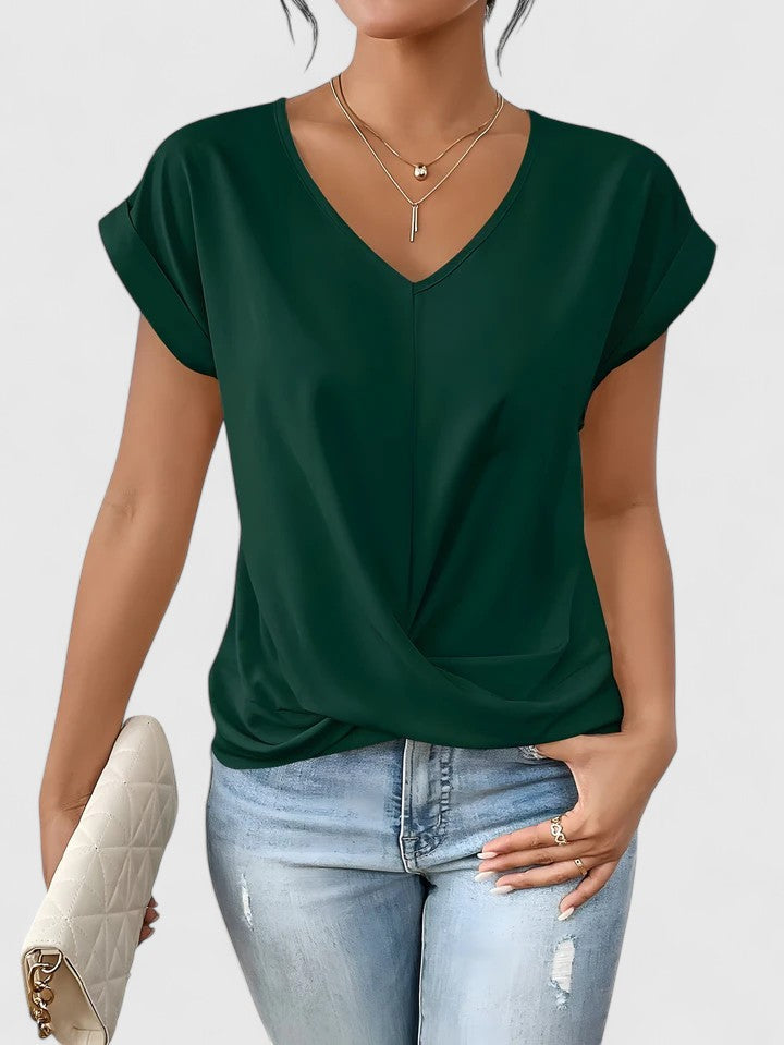 Jasmine - Women's Twist-Front V-Neck Top