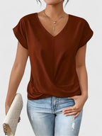 Jasmine - Women's Twist-Front V-Neck Top