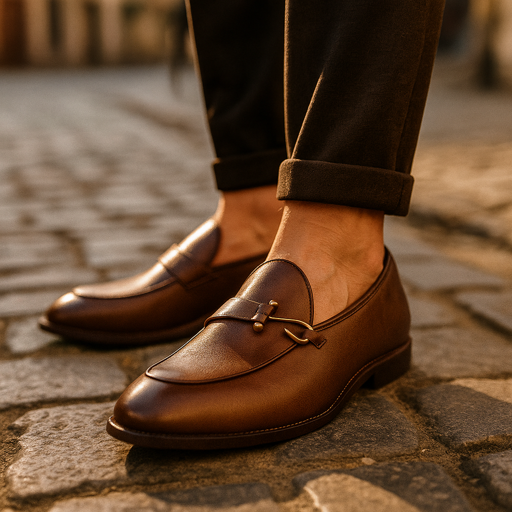 Joaquin - Men's Loafers with Metal Hook Detail