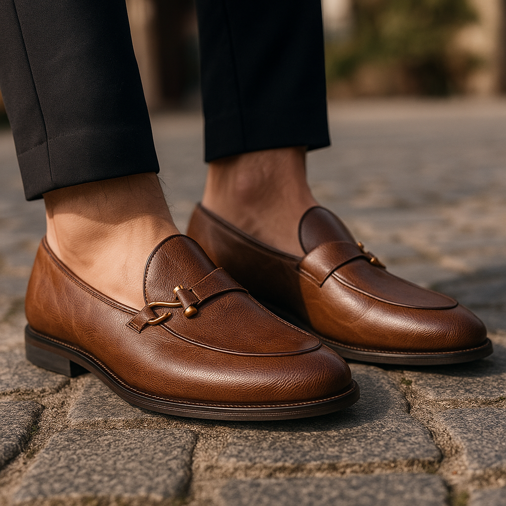 Joaquin - Men's Loafers with Metal Hook Detail