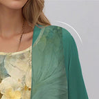 Kendall - Women's Floral Slip Dress with Sheer Duster Cardigan