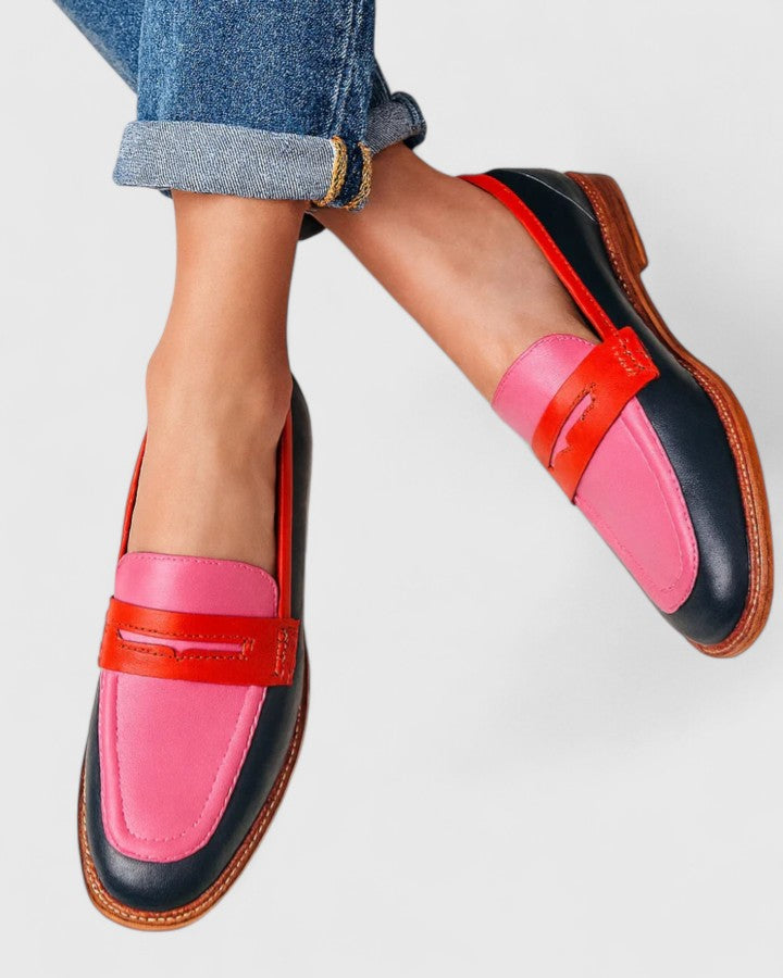 Kyla - Women's Colorblock Penny Loafers
