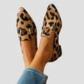 Lacey - Women's Leopard-Print Loafers with Gold Bit Detail