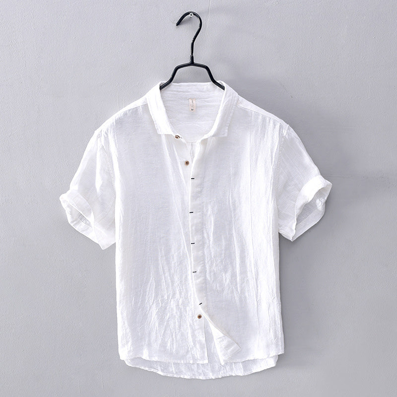 Landon - Men's Linen Button-Down Shirt 2
