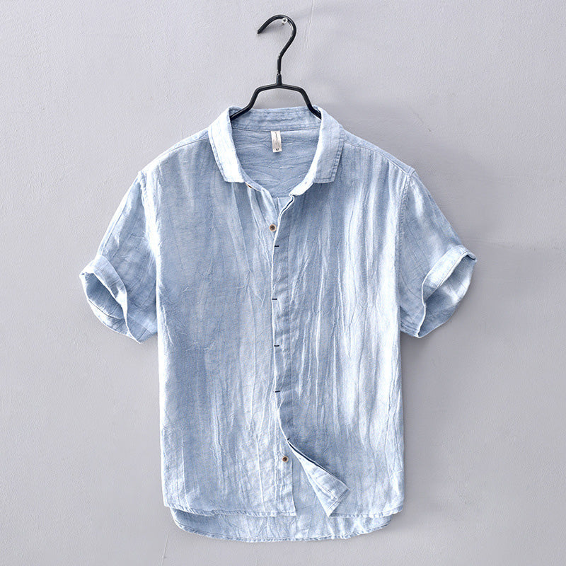 Landon - Men's Linen Button-Down Shirt 3