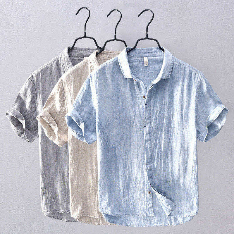 Landon - Men's Linen Button-Down Long Sleeve Shirt 6