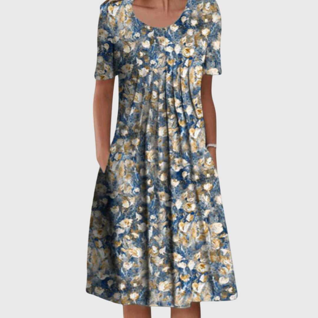 Lexi - Women's Floral A-Line Midi Dress