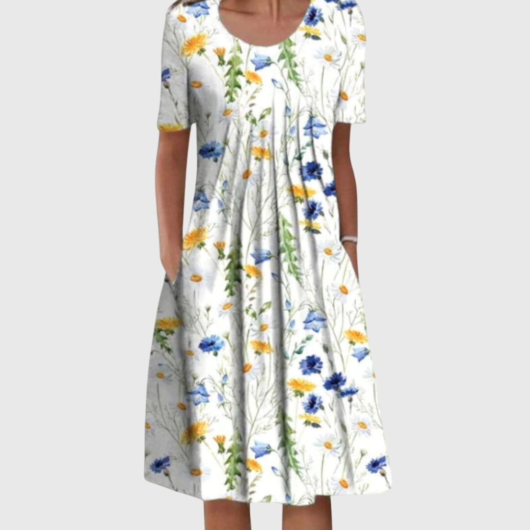 Lexi - Women's Floral A-Line Midi Dress
