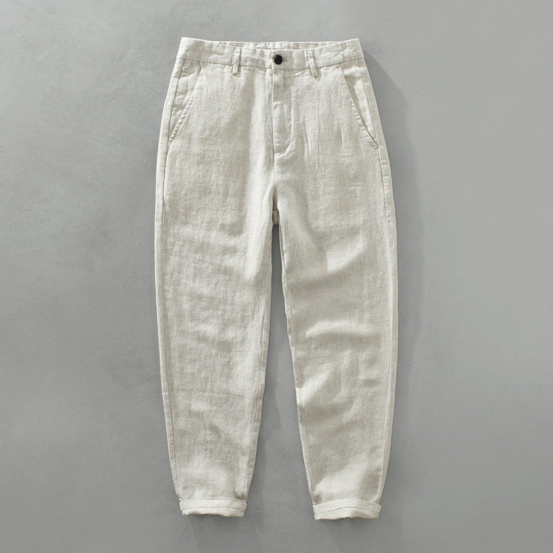 Lorenzo - Men's Wide-Leg Linen Drawstring Pants 3