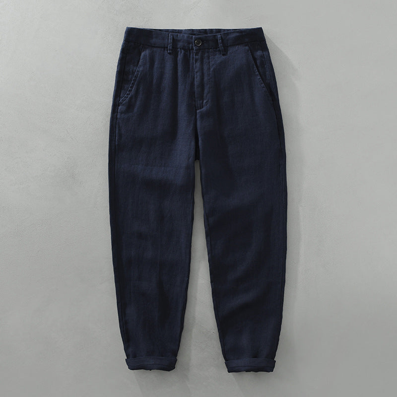 Lorenzo - Men's Wide-Leg Linen Drawstring Pants 4