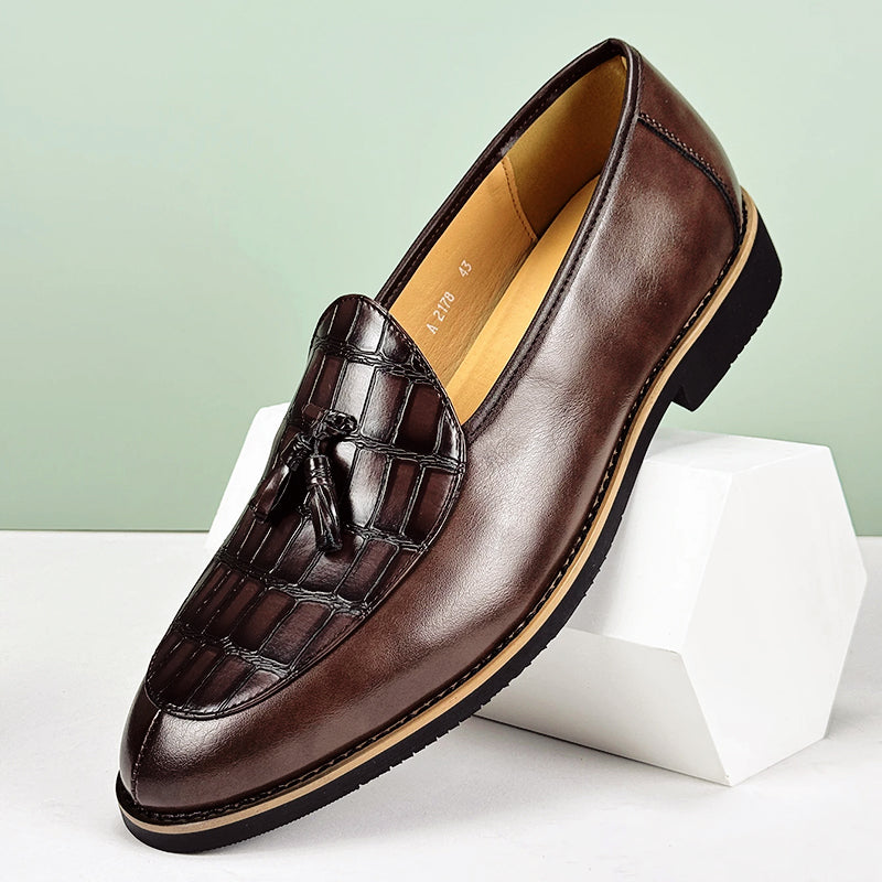 Lucas - Men's Leather Tassel Loafers 1