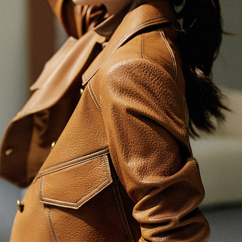 Lucille - Women's Faux Leather Biker Jacket 5