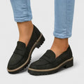 Mabel - Women's Platform Loafers with Lug Sole