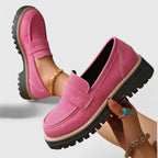 Mabel - Women's Platform Loafers with Lug Sole