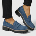 Mabel - Women's Platform Loafers with Lug Sole