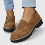 Mabel - Women's Platform Loafers with Lug Sole