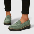 Mabel - Women's Platform Loafers with Lug Sole